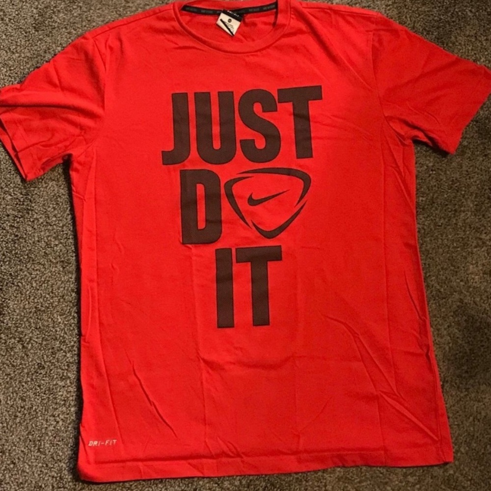 Nike Dri-Fit Red “Just Do It” Tee